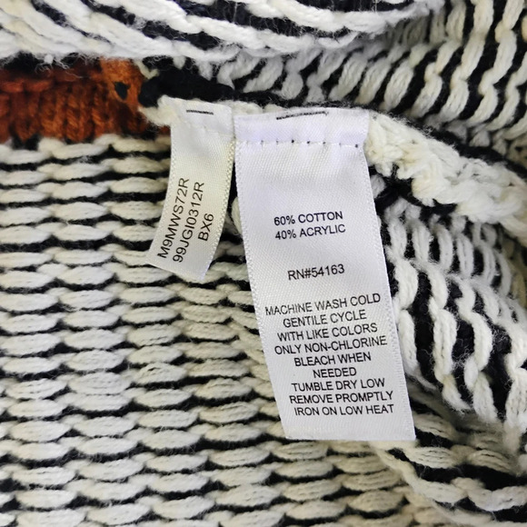 Marc New York Cable Knit Striped V Neck Cardigan Sweater Size Small Whimsigoth - Picture 10 of 14